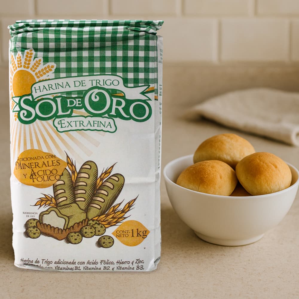 Harina de trigo Sol de Oro (1 kg / 2.2 lb) - Miniatura 2
