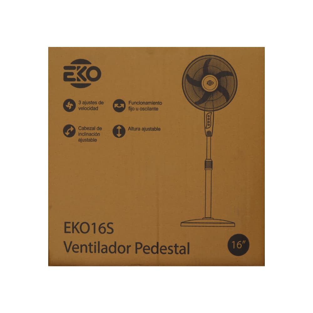 Ventilador de pedestal azul y blanco 16" Eko EKO16S - Miniatura 3