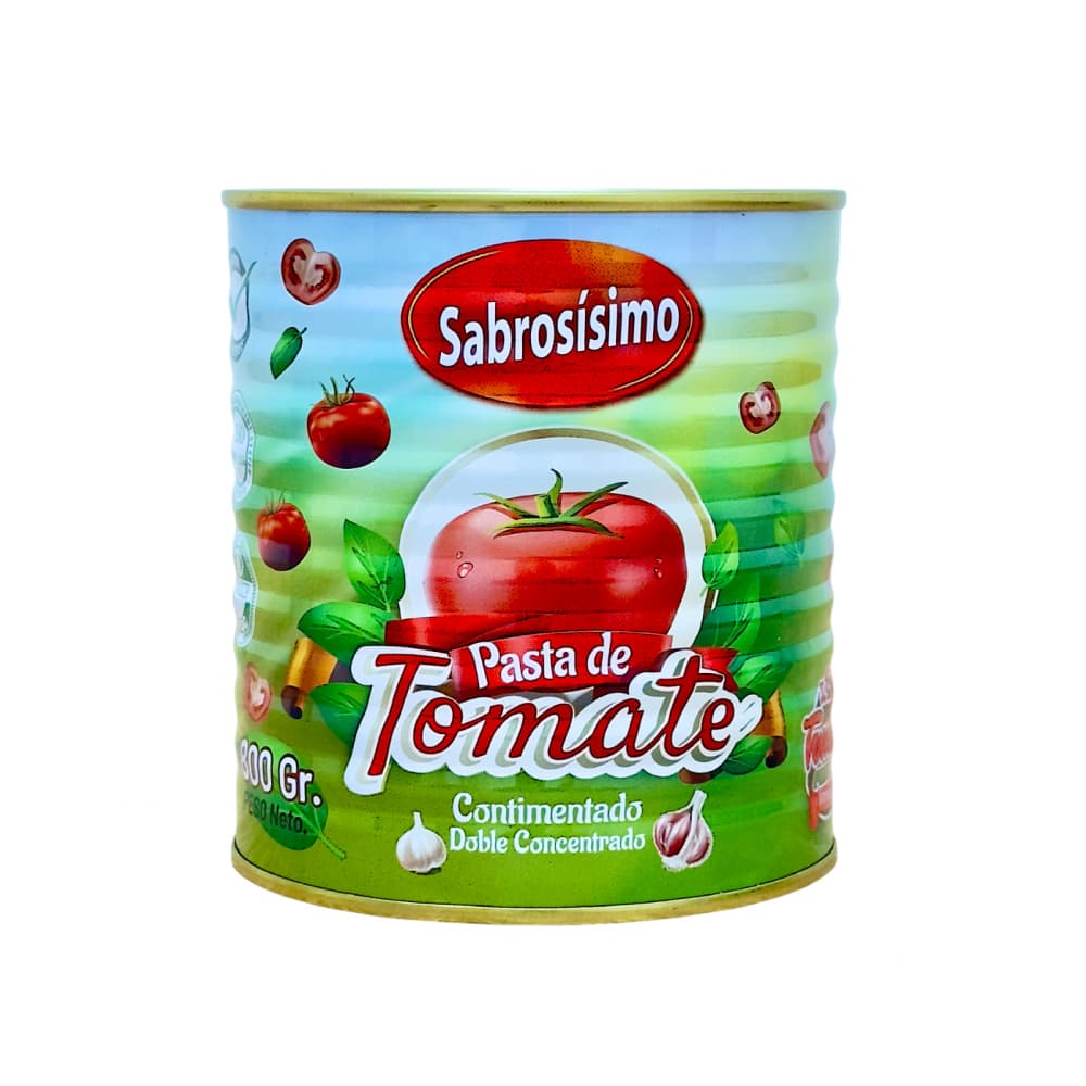 Pasta de tomate doble concentrada condimentada Sabrosísimo (800 g / 1.76 lb) - Imagen 1