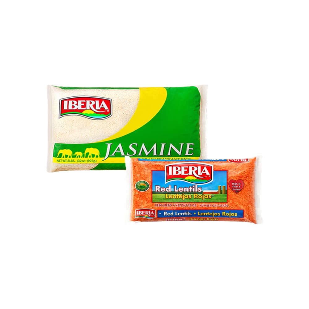 Combo de arroz jasmine + lentejas rojas - Imagen 1