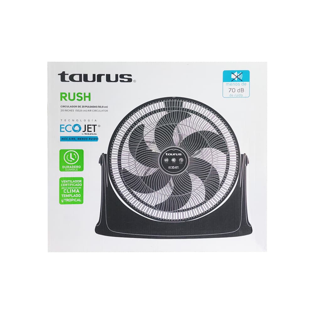 Ventilador circulador de piso de 20 pulgadas color negro Taurus Rush - Miniatura 3