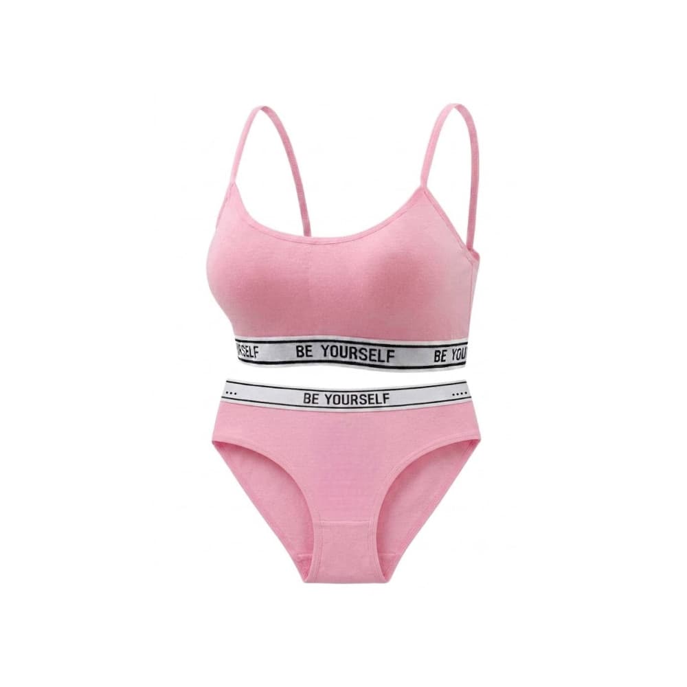 Conjunto de ropa interior femenina de dos piezas color rosado Alby - Miniatura 1