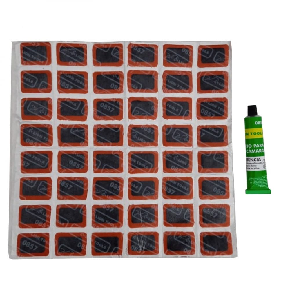 Kit de parches para cámara de llantas con pegamento Lion Tools (48 U) - Imagen 1