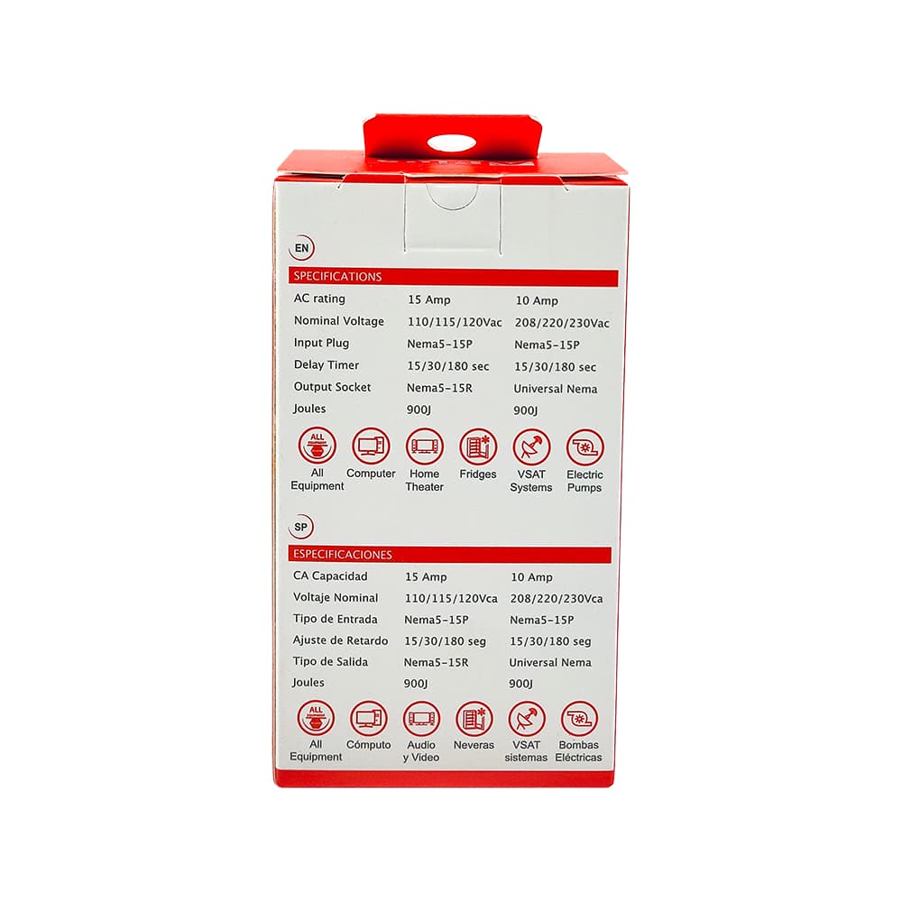 Protector de voltaje 220 V de 10 A APlus - Miniatura 3