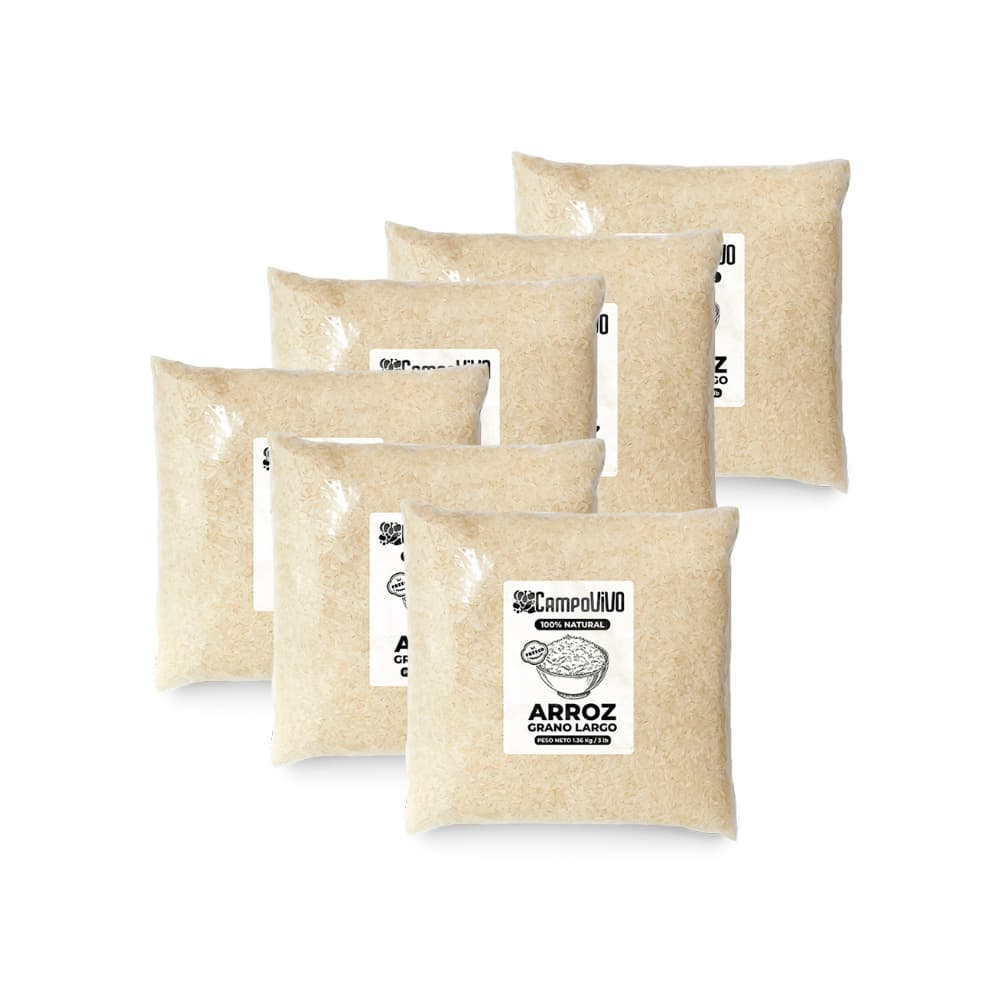 Arroz de grano largo Campo Vivo (6 x 1.36 kg / 3 lb) - Imagen 1