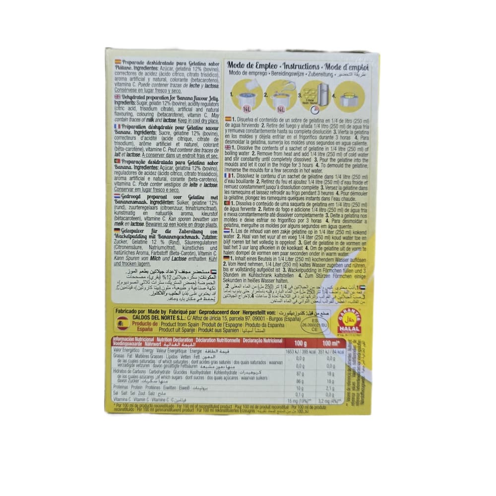 Gelatina de plátano Calnort (170 g / 6 oz) - Miniatura 2