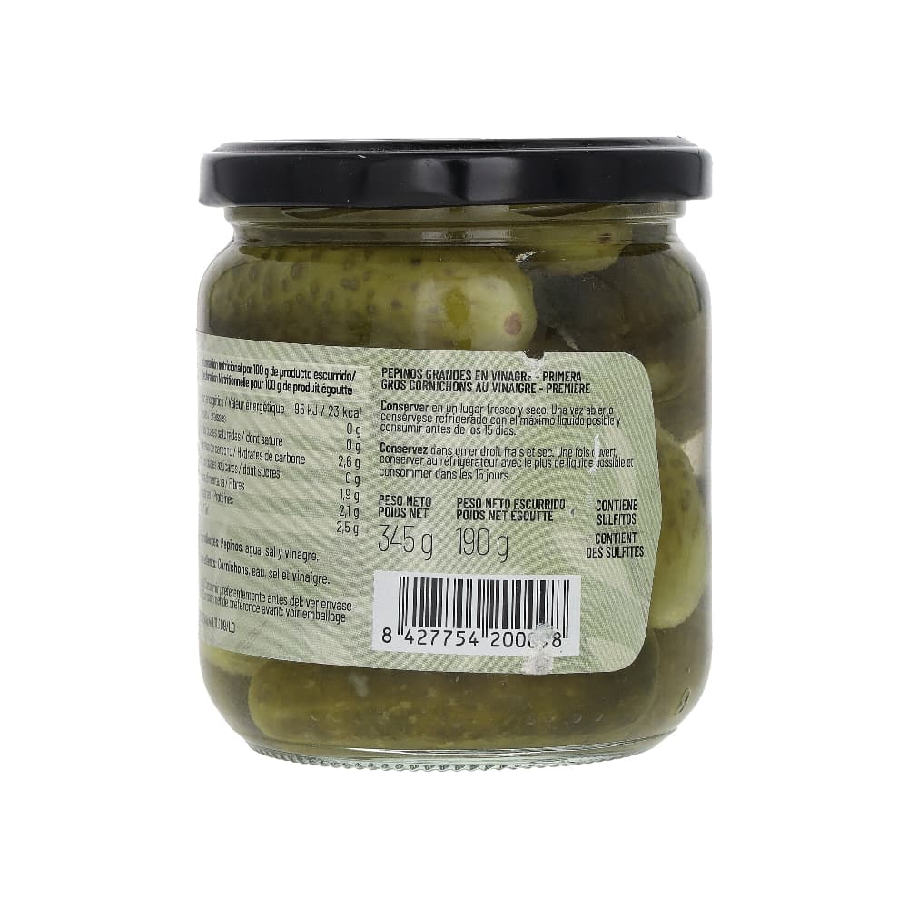 Pepinos grandes en vinagre La Huerta de al Lado (345 g / 12.17 oz) - Miniatura 3