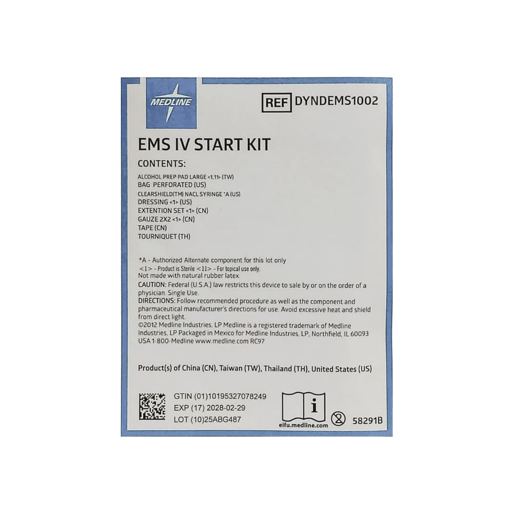 Kit de inicio IV con vendaje de línea periférica Medline - Imagen 1