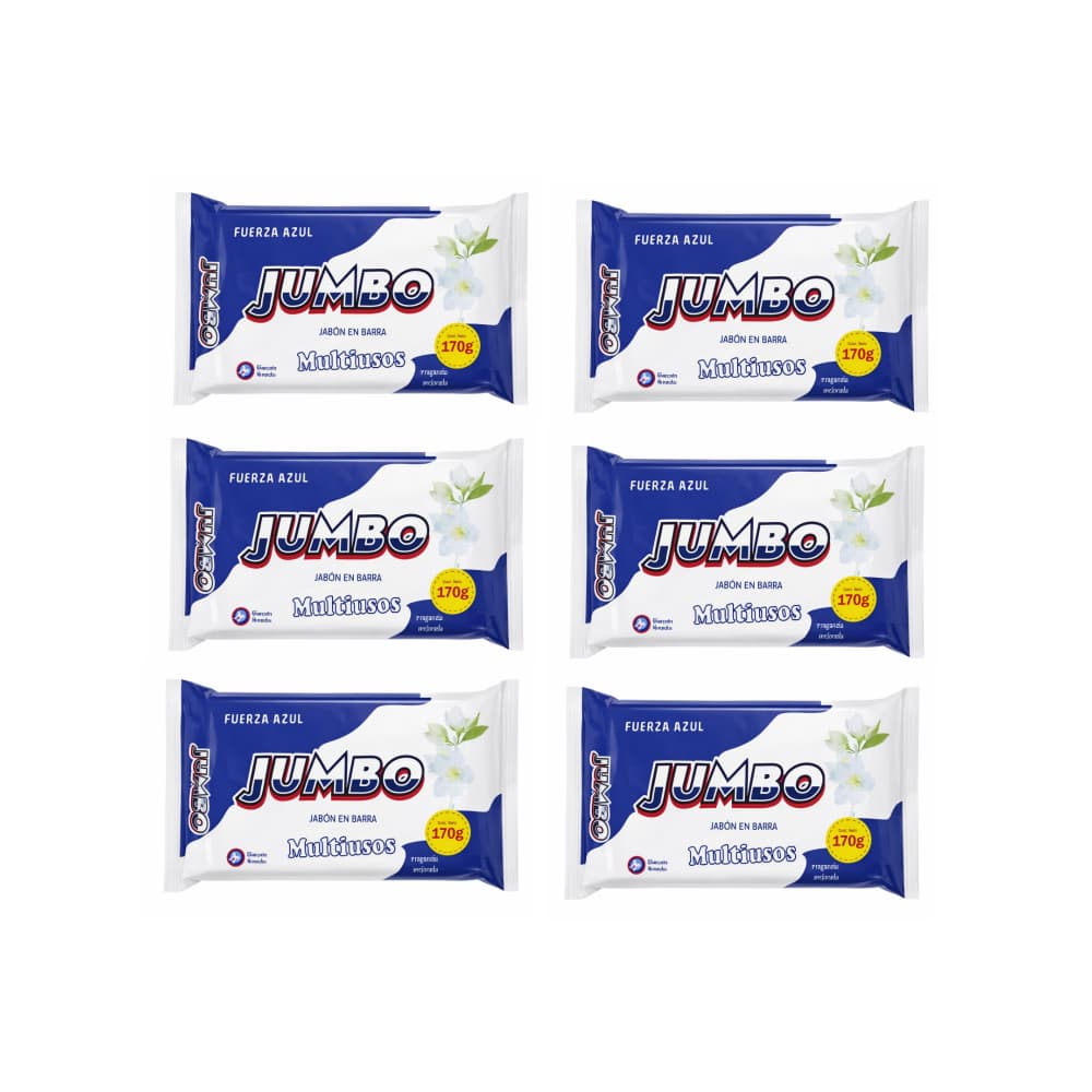 Jabón en barra para lavar ropa Fuerza Azul Jumbo (6 x 170 g / 5.99 oz) - Miniatura 1