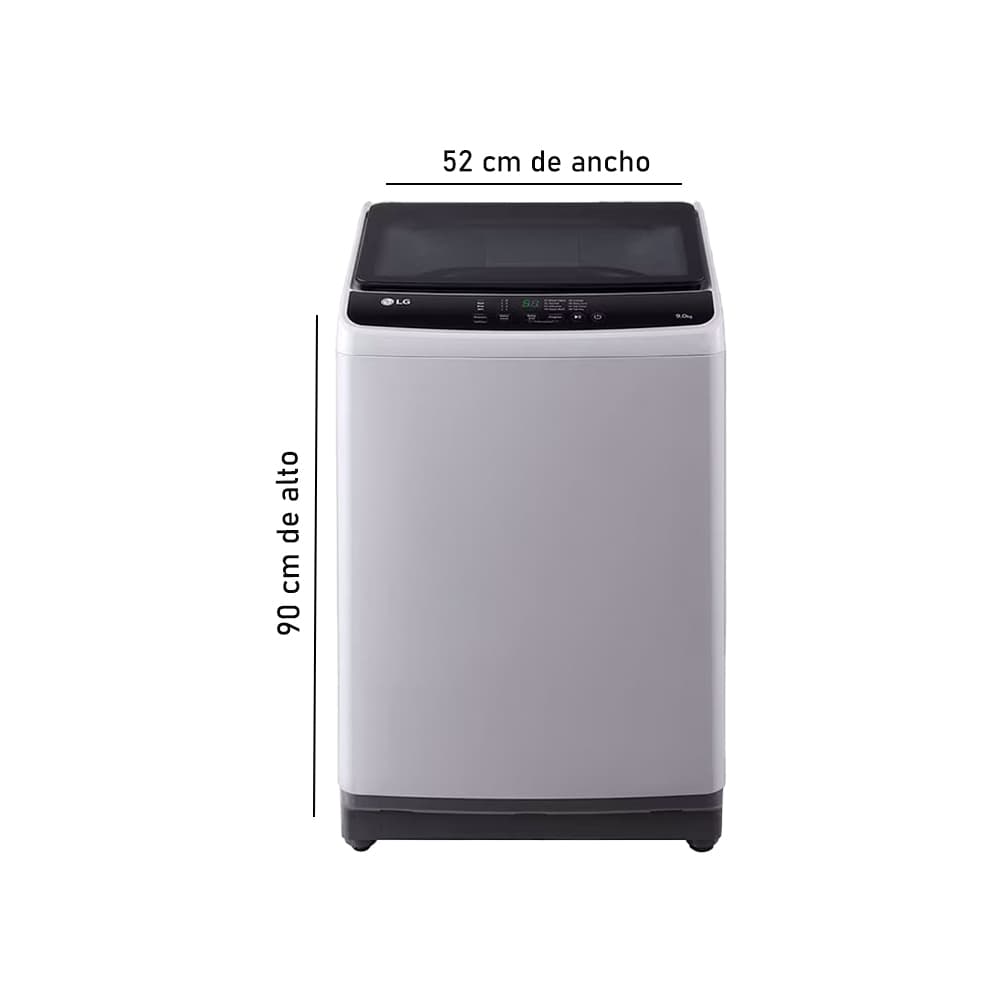 Lavadora automática 9 kg carga superior color gris LG WT9ELR - Miniatura 4