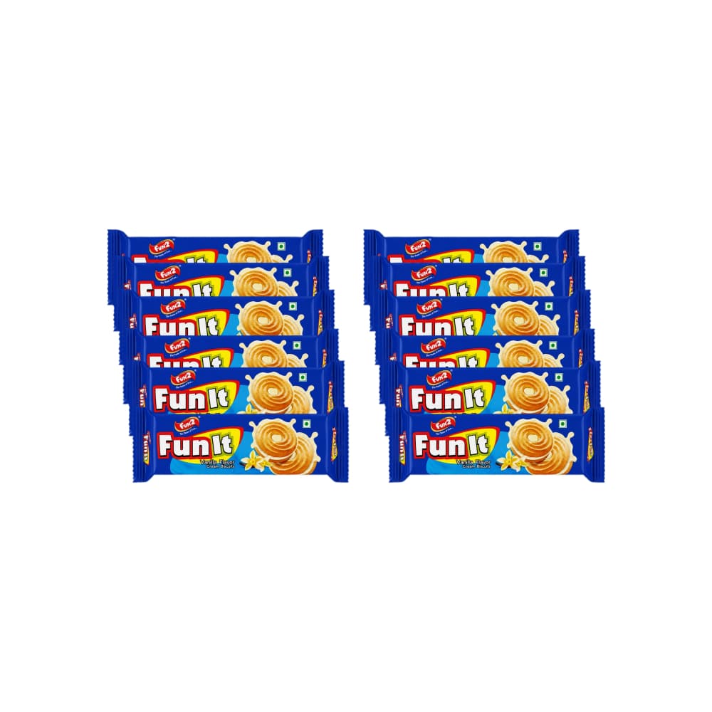 Galleta de crema con sabor a vainilla Fun2 (12 x 36 g / 1.27 oz) - Miniatura 1