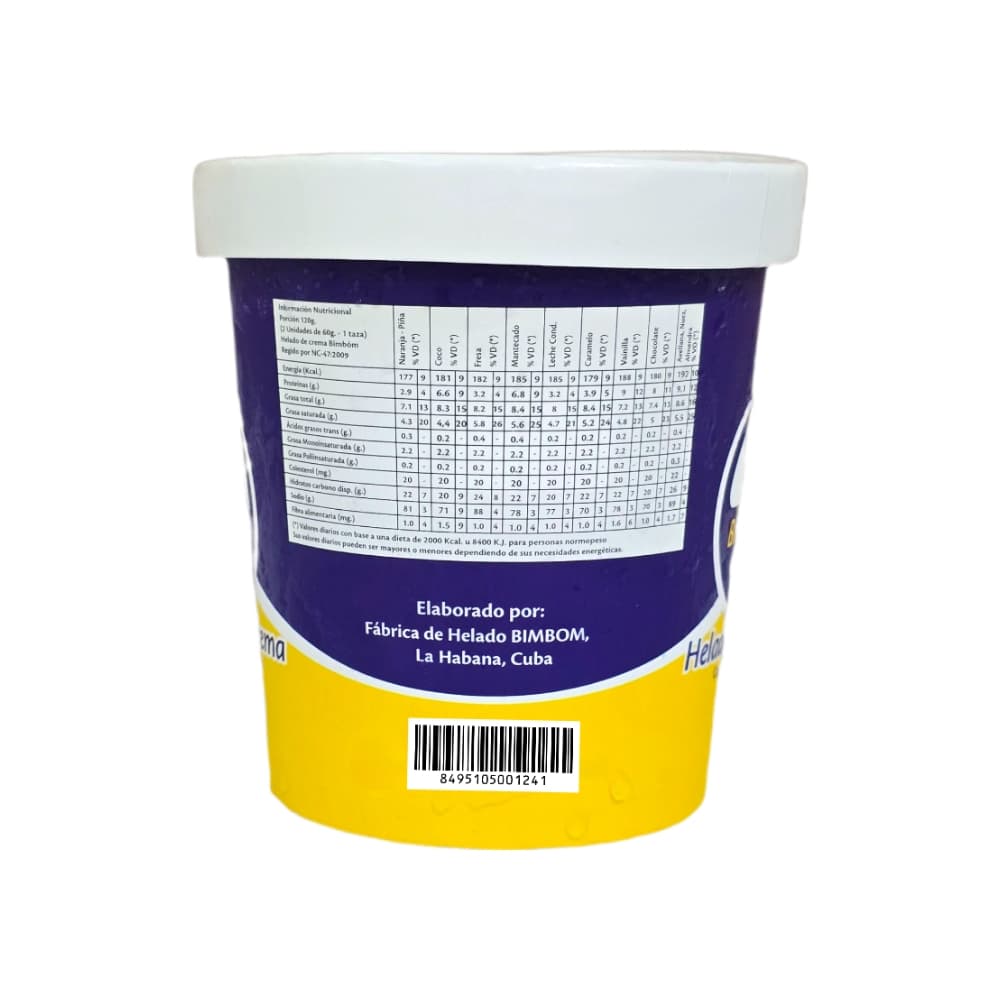 Helado de crema sabor naranja piña Bim Bom (450 ml) - Miniatura 2
