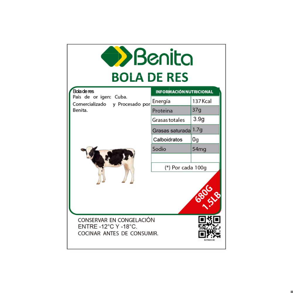 Bola de res Benita (680 g / 1.5 lb) - Miniatura 2