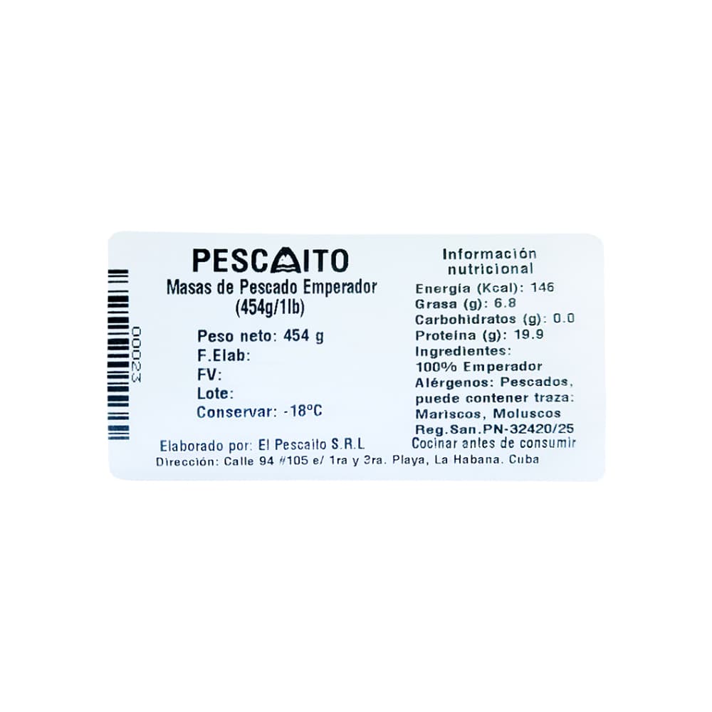 Masas de pescado emperador Pescaito (454 g / 1 lb) - Miniatura 4