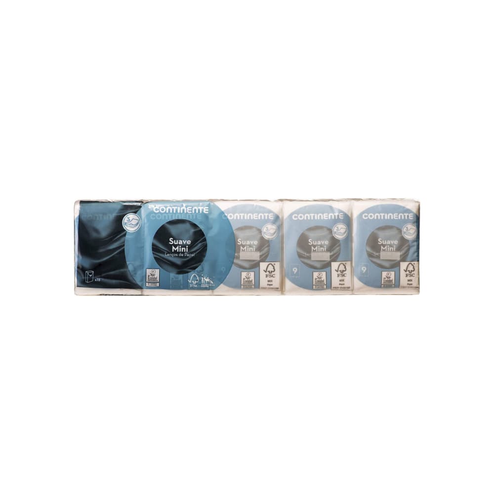 Pañuelos de bolsillo mini de 3 capas Continente (15 U) - Miniatura 1