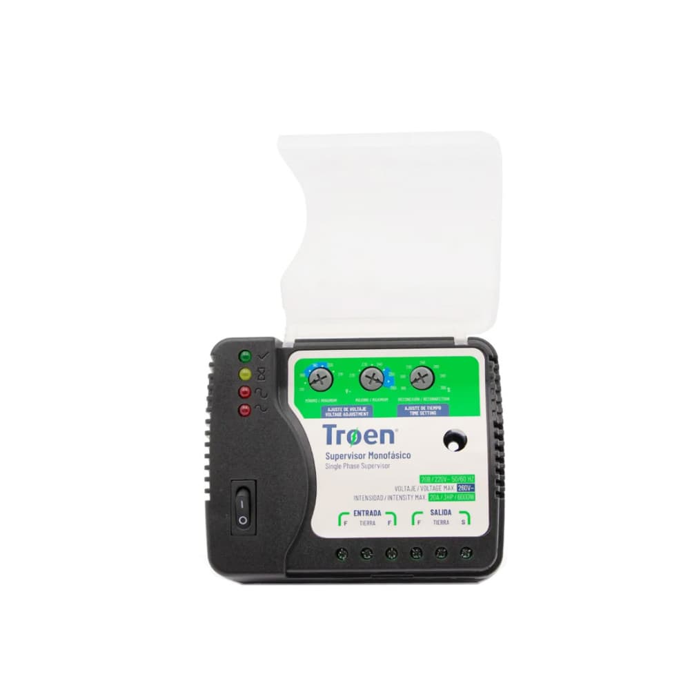 Protector de voltaje monofásico de línea de 220 V / 20 A Troen - Miniatura 4