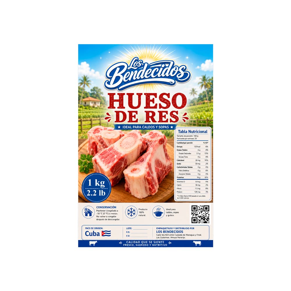Huesos de res Los Bendecidos (1 kg / 2.2 lb) - Miniatura 2