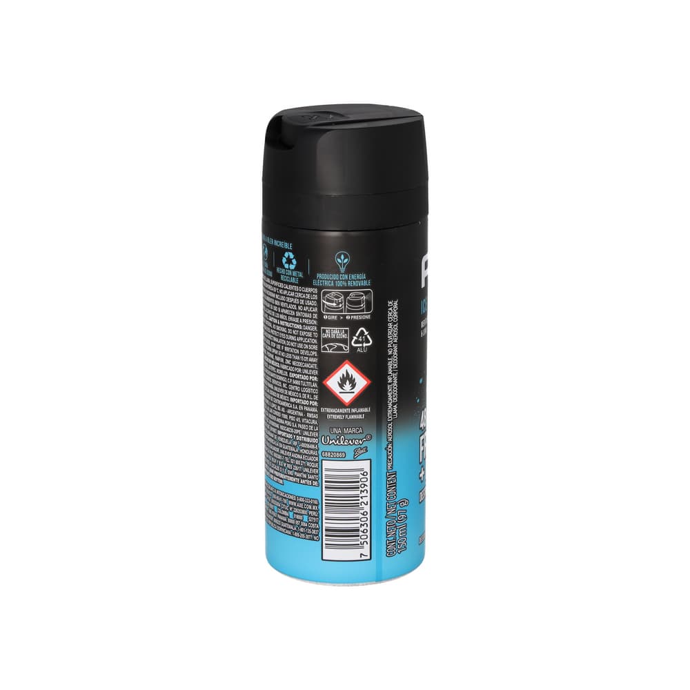 Desodorante y spray corporal para hombres Ice Chill Axe (150 ml) - Miniatura 3