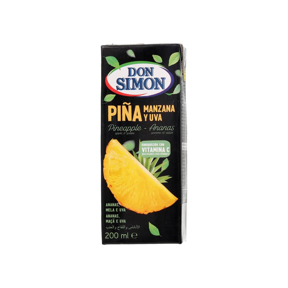 Jugo de piña, manzana y uva enriquecido con vitamina C Don Simon (30 x 200 ml) - Miniatura 3