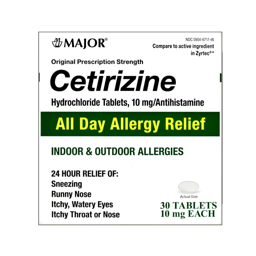Clorhidrato de cetirizina 10 mg Major (30 tabletas) - Miniatura 4