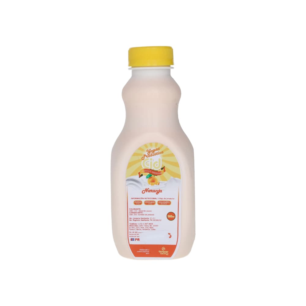 Yogurt probiótico saborizado de naranja Cid (500 ml) - Miniatura 3
