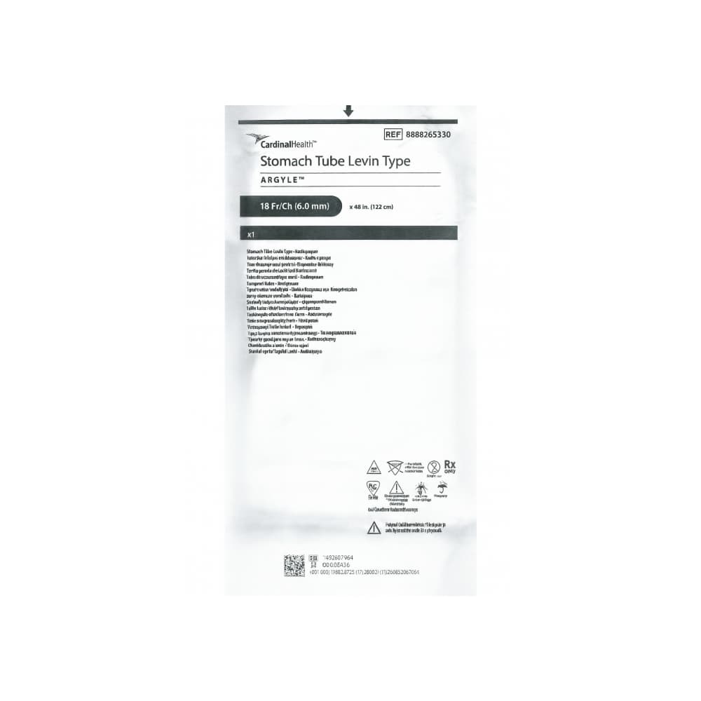 Sonda gástrica tipo levin 18 Fr / Ch 6.0 mm x 48 pulg Cardinal Health - Miniatura 2