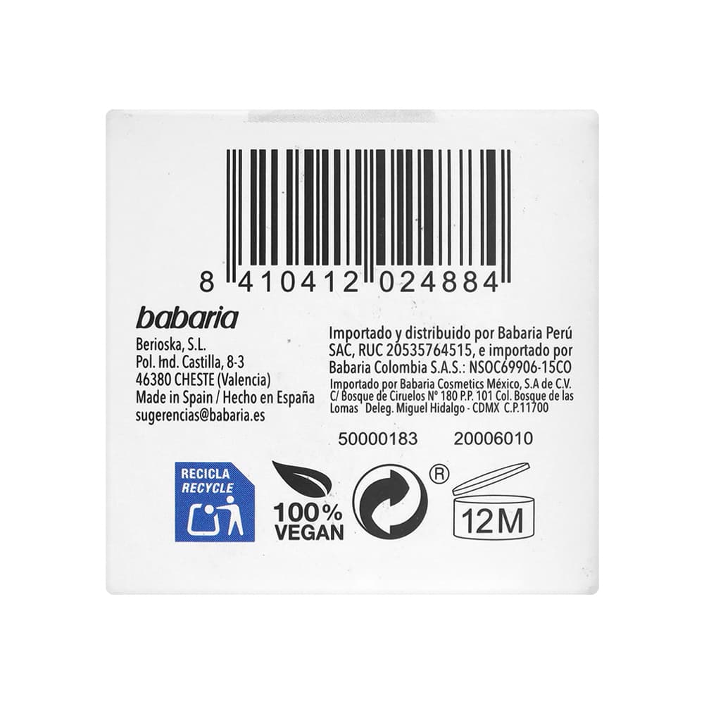 Crema para pies antidurezas con 20% de urea y aloe vera Babaria (50 ml) - Miniatura 3
