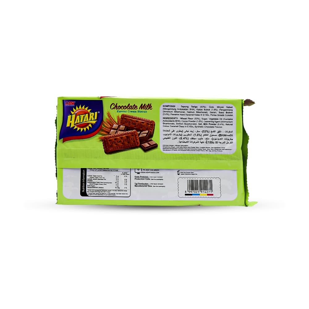 Galletas con crema sabor chocolate con leche Hatari (190 g / 6.70 oz) - Miniatura 2