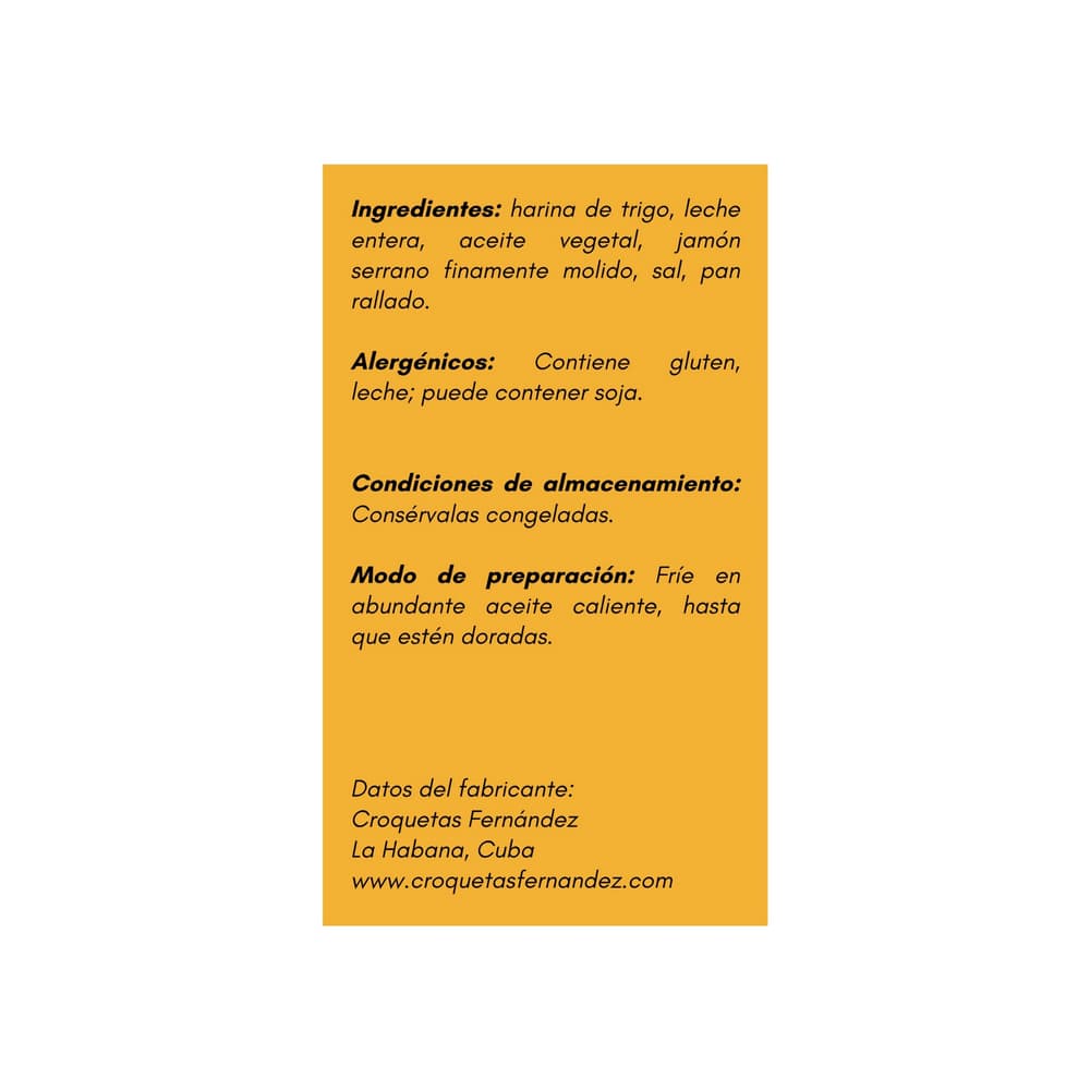 Croquetas de jamón serrano Croquetas Fernández (480 g / 1.06 lb) - Miniatura 2
