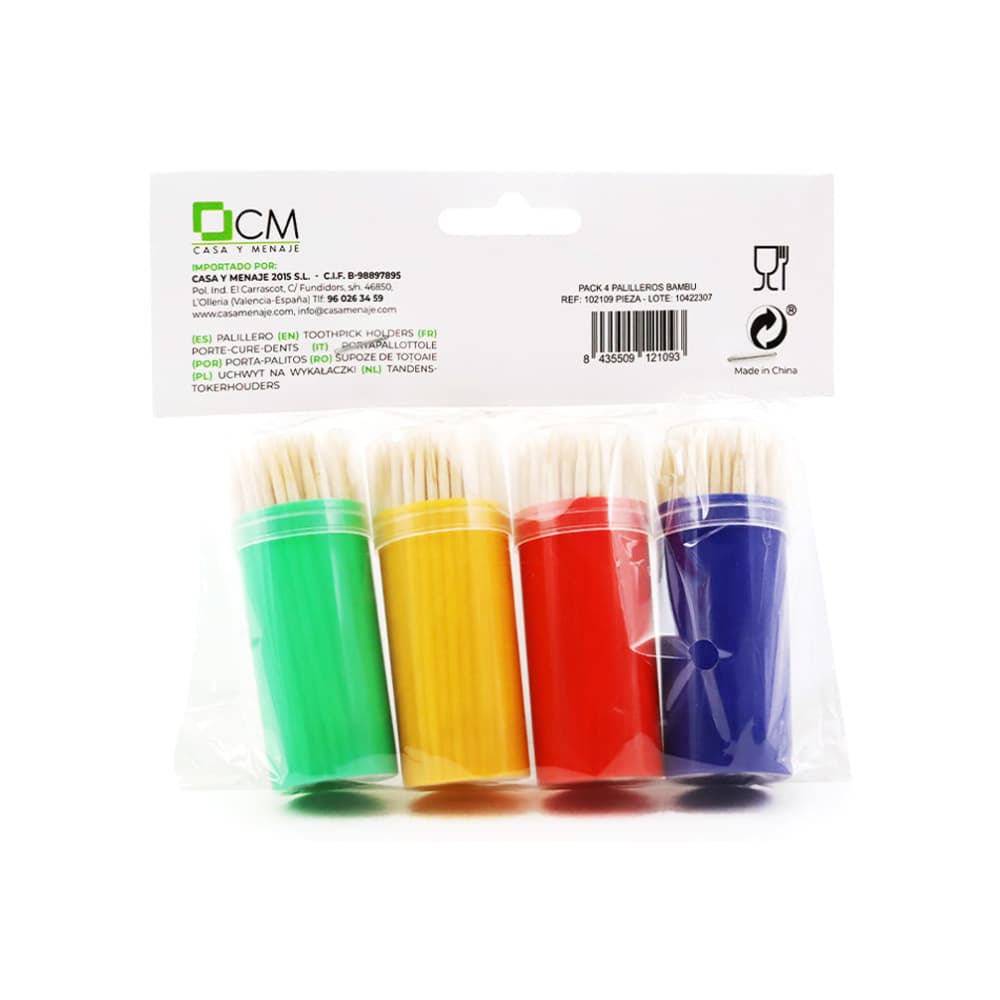 Palilleros de bambú de 7 cm Bamboo (4 U) - Miniatura 2