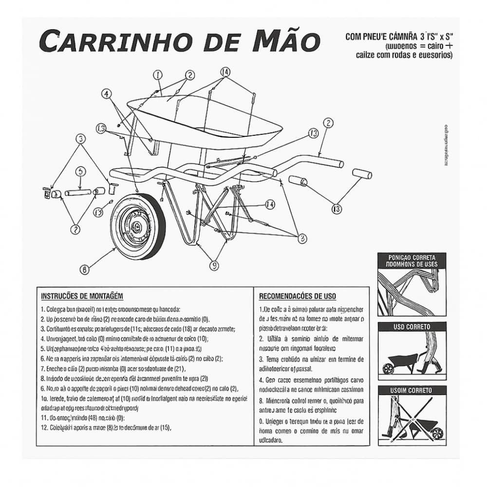 Carretilla roja de carga cubo recto Vonder - Miniatura 4