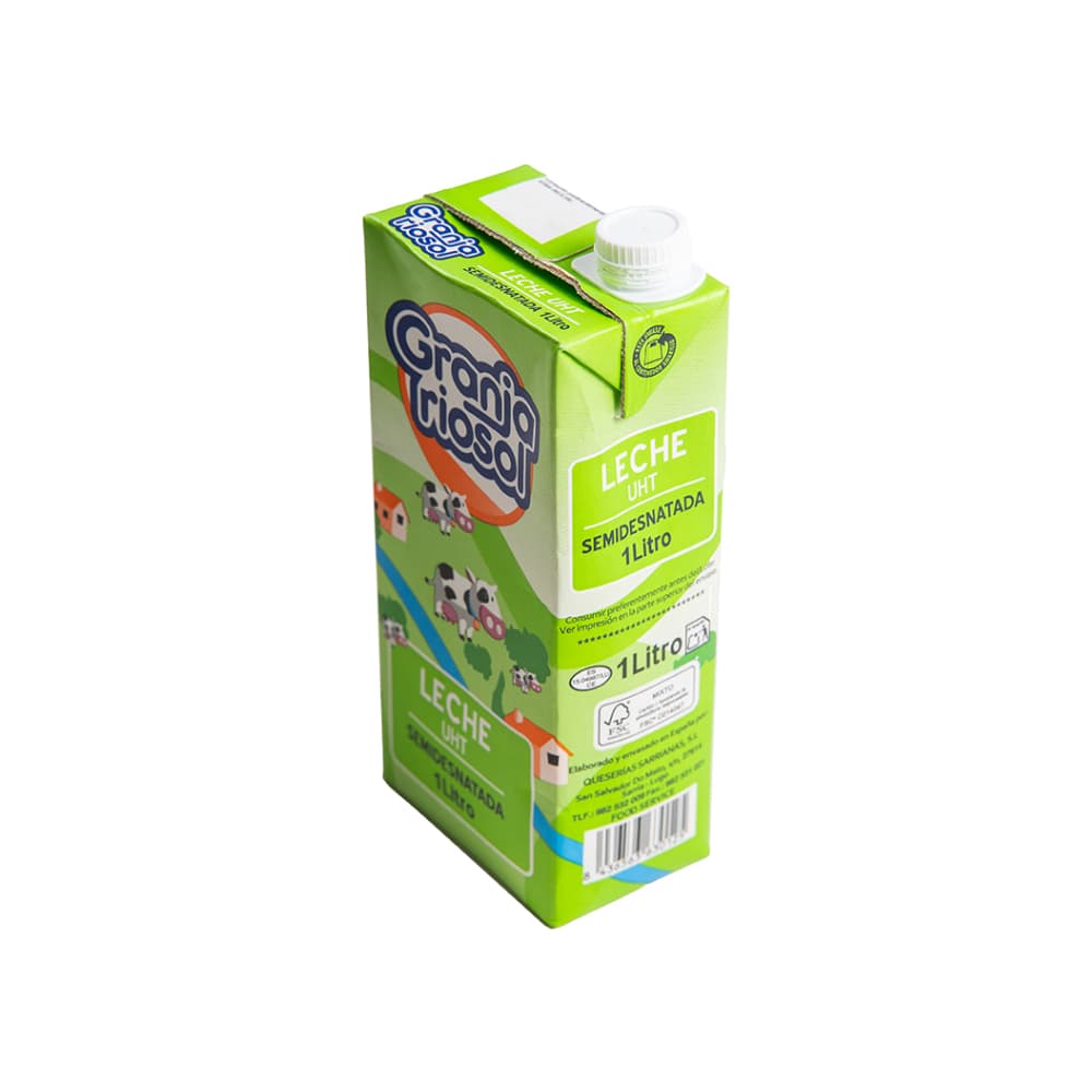 Leche UHT semidesnatada Granja Riosol (1 L) - Miniatura 2
