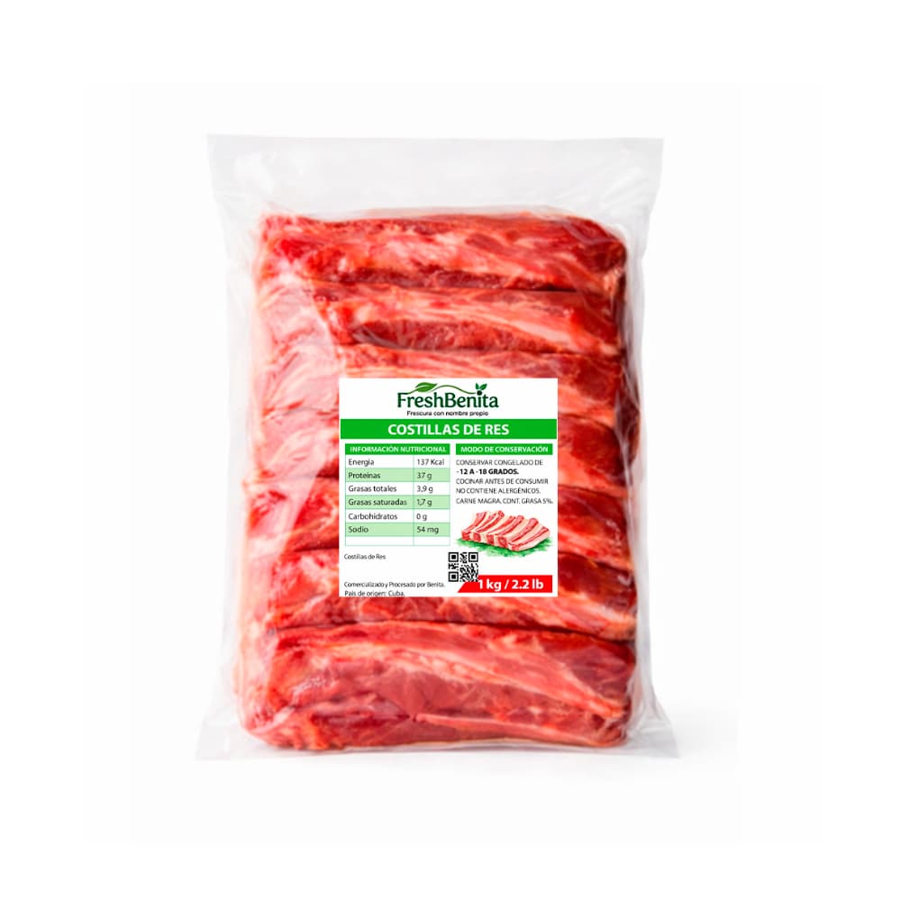Costillas de res FreshBenita (1 kg / 2.2 lb) - Miniatura 1