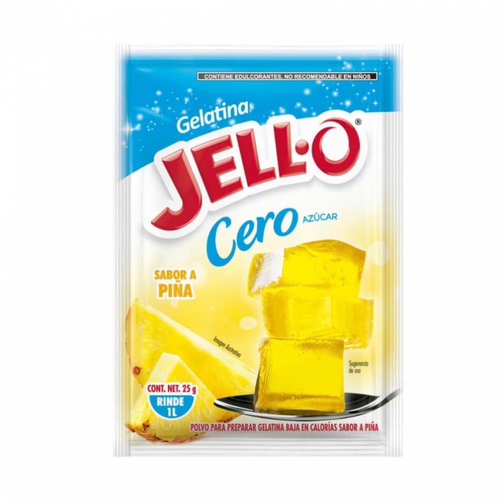 Gelatina sabor piña cero azúcar Jell-O (25 g) - Miniatura 2