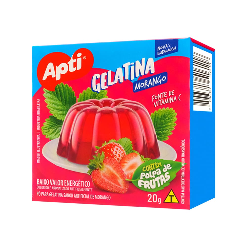 Gelatina sabor fresa Apti (20 g / 0.7 oz) - Imagen 1