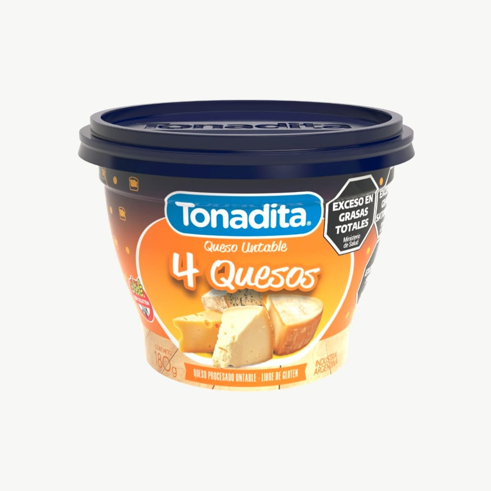 Queso untable sabor a 4 quesos Tonadita (5 x 180 g / 6.35 oz) - Miniatura 2