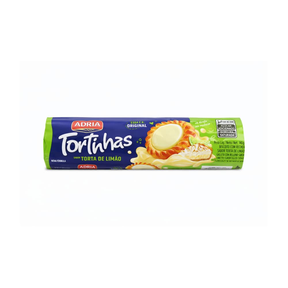 Galletas con relleno sabor torta de limón Tortinhas Adria (140 g / 4.94 oz) - Miniatura 1