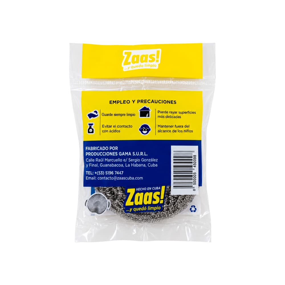 Estropajo de acero inoxidable Zaas! (1 U) - Miniatura 2
