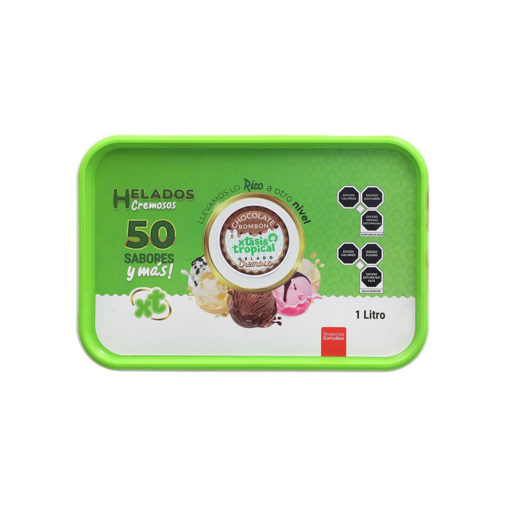 Helado cremoso sabor chocolate bombón Xtasis Tropical (1 L) - Miniatura 2