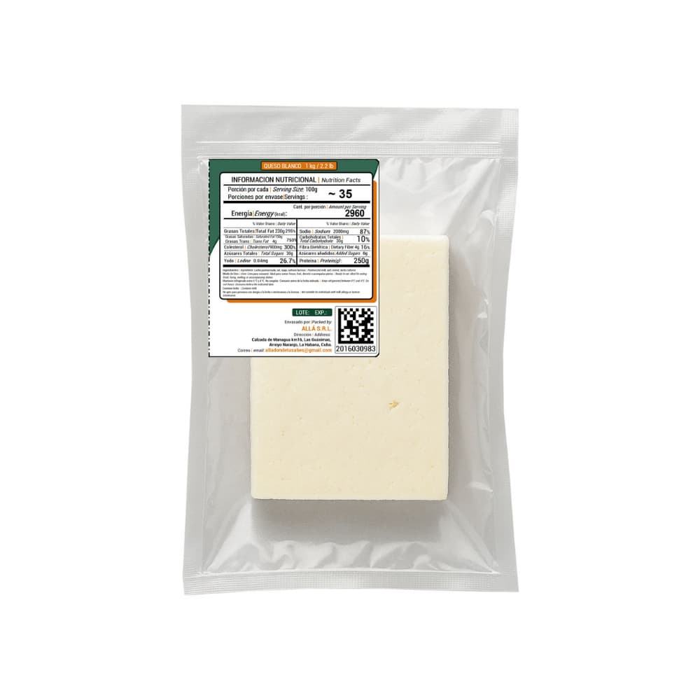 Queso blanco ALLÁ (1 kg / 2.2 lb) - Miniatura 2