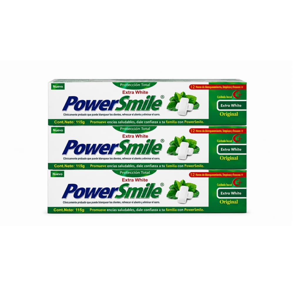 Pasta dental mentolada Power Smile (3 x 115 g / 4.05 oz) - Miniatura 1