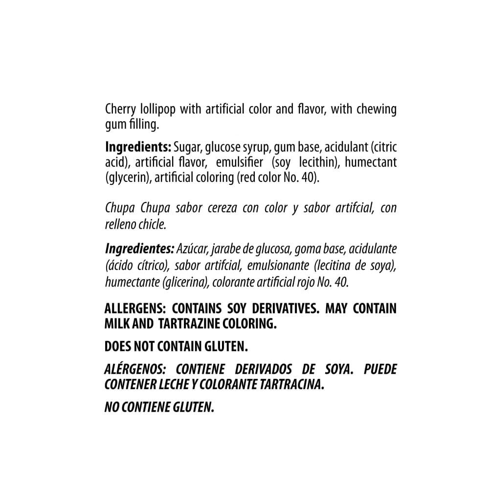 Chupa chupas con relleno de chicle sabor cereza YEYA (600 g / 1.32 lb) - Miniatura 4