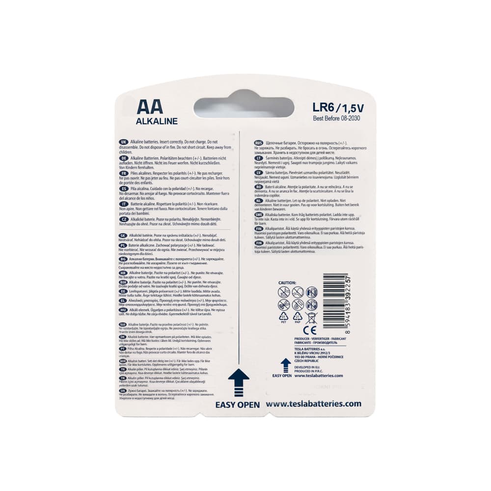 Baterías alcalinas AA Tesla Gold+ (4 U) - Miniatura 3