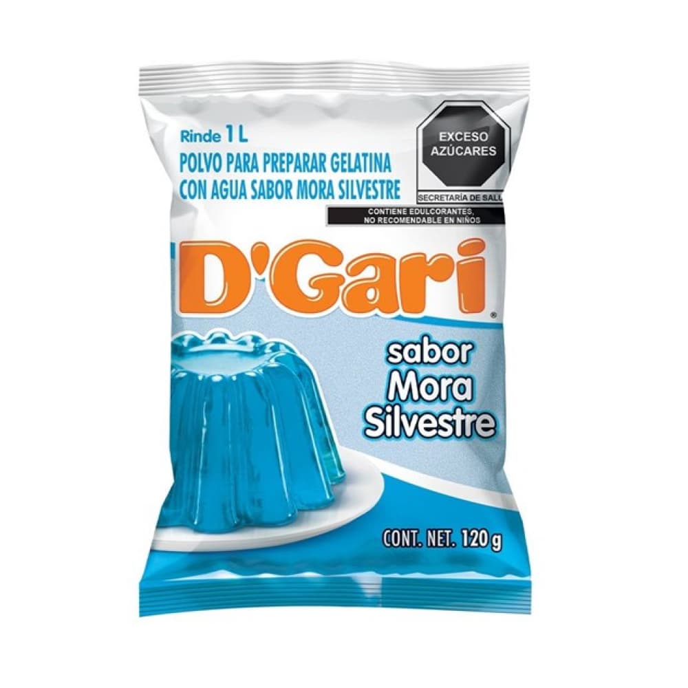 Gelatina sabor mora silvestre D'Gari (120 g / 4.2 oz) - Imagen 1