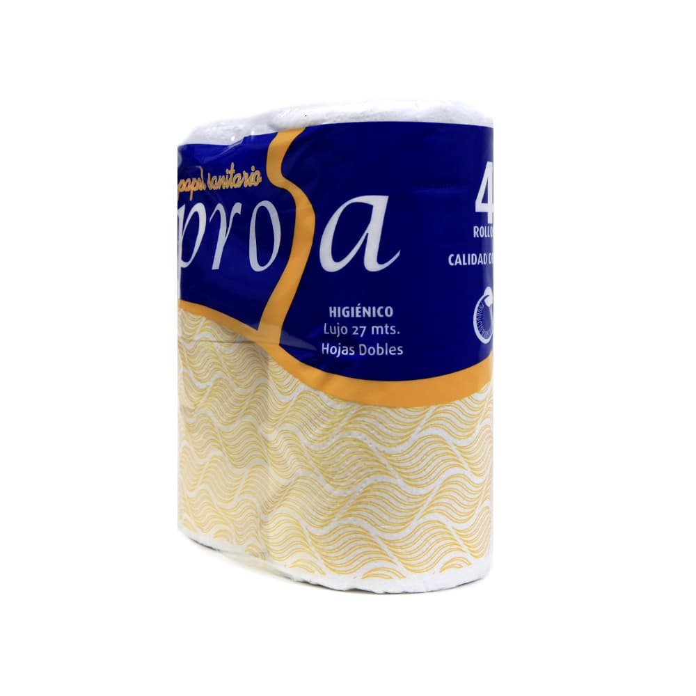 Papel sanitario de hojas dobles Prosa (4 U) - Imagen 1