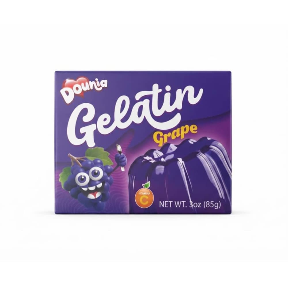 Gelatina con sabor a uva Dounia (85 g / 3 oz) - Miniatura 1