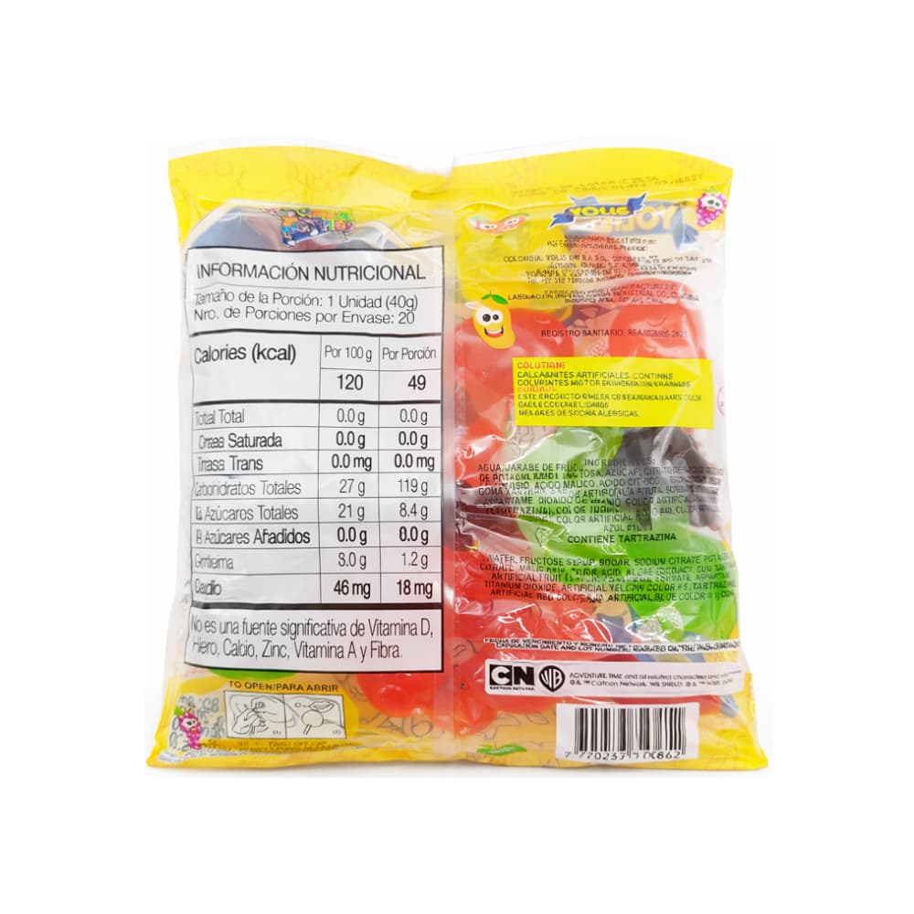 Gelatina vegetal con sabor a frutas Yolis (800 g / 1.76 lb) - Miniatura 2