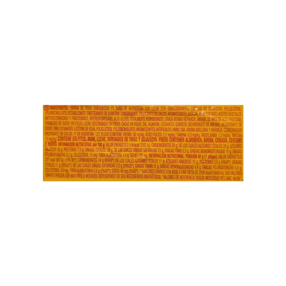 Alfajor relleno de maní Bon o Bon Arcor (40 g / 1.41 oz) - Miniatura 3
