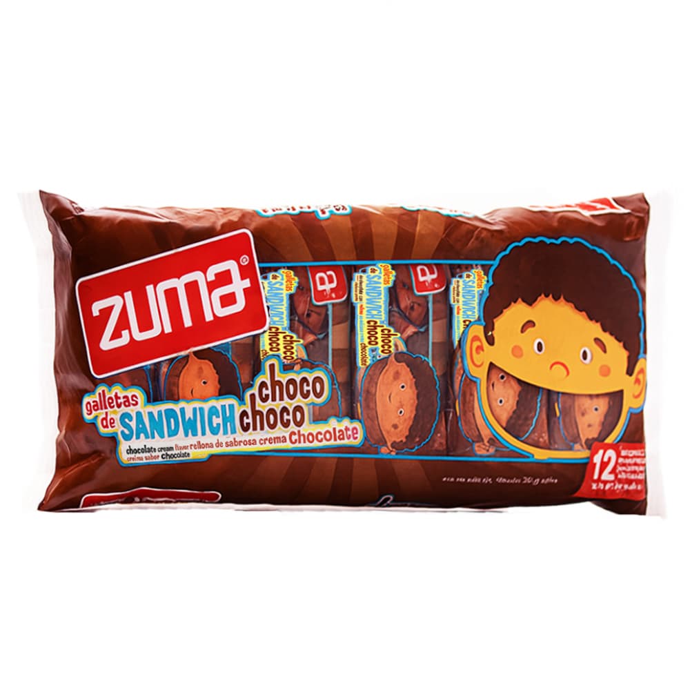 Galletas tipo sandwich dulces rellenas de chocolate Zuma (336 g / 11.85 oz) - Imagen 1