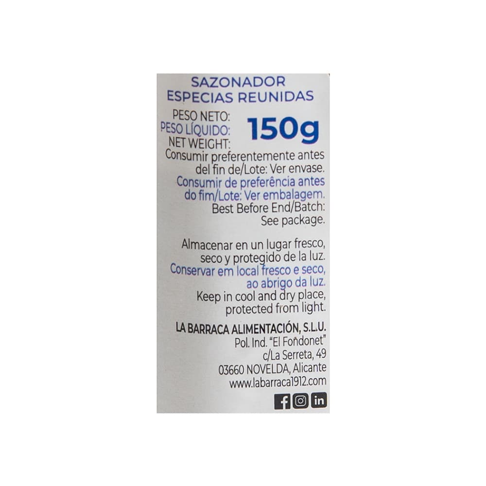 Sazonador de especias reunidas La Barraca (150g / 5.29 oz) - Miniatura 3